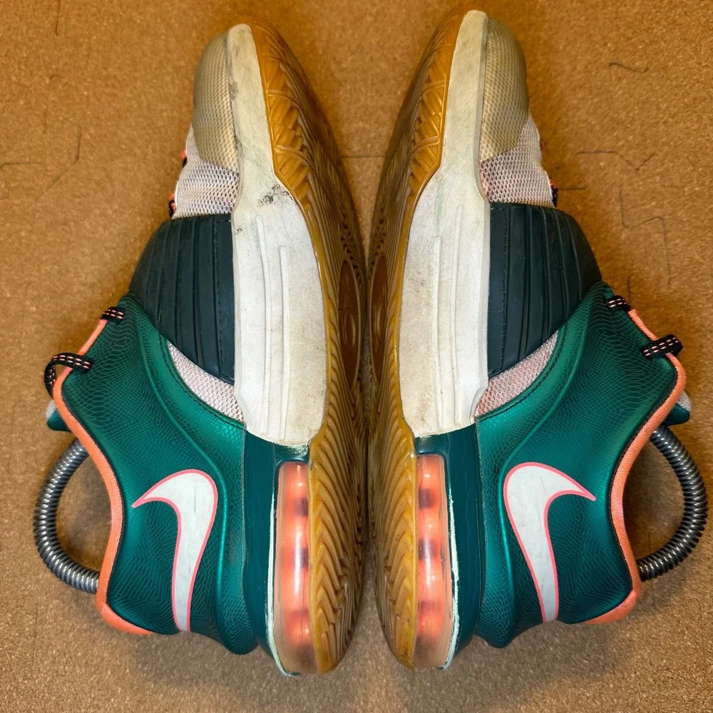 Nike KD 7 Easy Money Mystic Green Basketball‎ Shoes 669942-301 Kids 5Y